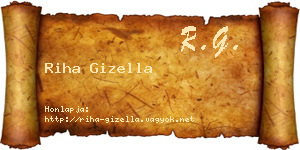 Riha Gizella névjegykártya