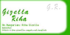 gizella riha business card